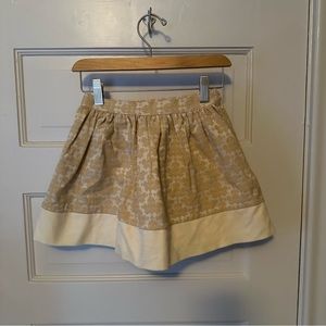 Gymboree girls size 5 gold pattern skirt
